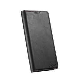 iPhone 16 Plus | iPhone 16 Plus - Suteni® Oil Wax Lædercover - Sort - DELUXECOVERS.DK