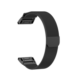 QUICKFIT | Garmin QuickFit 26mm - L'Empiri™ Milanese Loop / Rem - Sort - DELUXECOVERS.DK