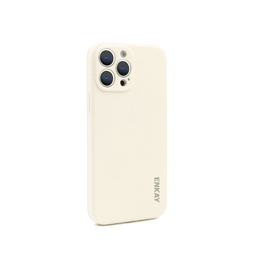 iPhone 13 Pro | iPhone 13 Pro - ENKAY™ Smooth Silikone Cover - Råhvid - DELUXECOVERS.DK