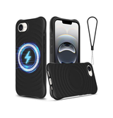 iPhone 16e | iPhone 16e - DeLX™ Wave Silikone Cover - MagSafe kompatibel - Sort - DELUXECOVERS.DK