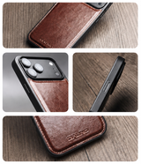 iPhone 18 Pro - QIALINO® Ægte Læder cover M. MagSafe - Brun