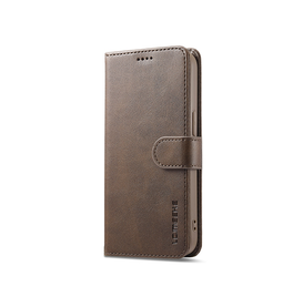 iPhone 16e | iPhone 16e - LC.IMEEKE™ Læder Cover M. Kortholder - Brun - DELUXECOVERS.DK