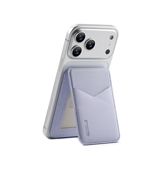 Mobil kortholder | <X>ESEBLE™ - RFID Læder Kortholder til iPhone - M. MagSafe - Lilla - DELUXECOVERS.DK