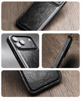 iPhone 18 Pro Max - QIALINO® Ægte Læder cover M. MagSafe - Sort