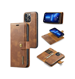 iPhone 11 Pro | iPhone 11 Pro - DG.MING™ Vintage 2-In-1 Læder Etui M. Cover - Brun - DELUXECOVERS.DK