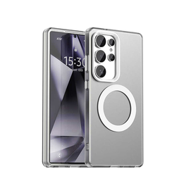 Samsung Galaxy S25 Ultra | Samsung Galaxy S25 Ultra - DeLX™ Translucent MagSafe Silikone Cover - Hvid - DELUXECOVERS.DK