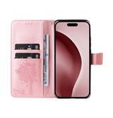 iPhone 16 Pro - BUTTERFLY™ Læder Etui / Taske M. Pung - Rose