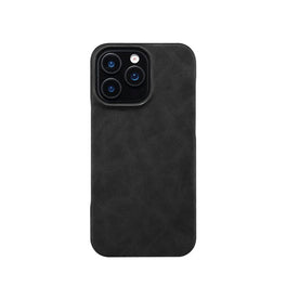 iPhone 16e | iPhone 16e - DeLX® Læder Cover - MagSafe Kompatibel – Sort - DELUXECOVERS.DK