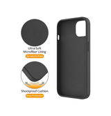 iPhone 12 | iPhone 12 - DeLX™ Silikone Cover m. MagSafe Ring - Sort - DELUXECOVERS.DK