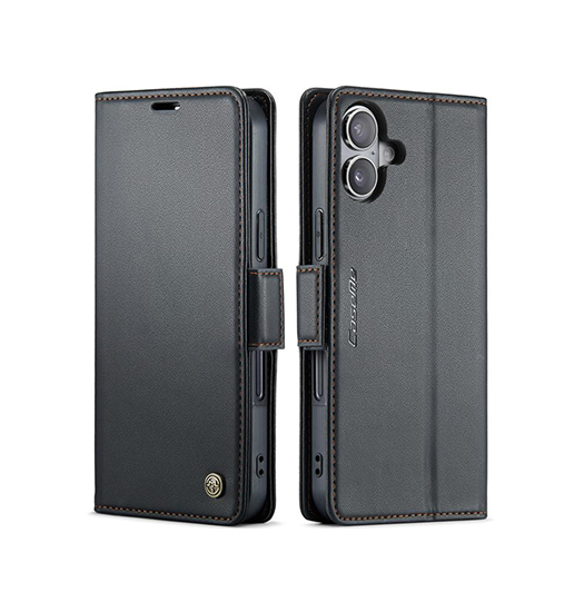 iPhone 17 - CaseMe™ Neo Læder Cover / Pung - Sort