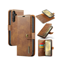 Samsung Galaxy S24 | Samsung Galaxy S24 - DG.MING™ Vintage 2-In-1 Læder Etui M. Cover - Brun - DELUXECOVERS.DK