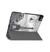 iPad Air 6 13" 2024 | iPad Air 13" (2024/2025) - DeLX™ Trifold ArtCover M. Stander - Noir - DELUXECOVERS.DK