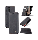 Samsung Galaxy S21 FE | Samsung Galaxy S21 FE - CaseMe™ Noble Læder Etui / Pung - Sort - DELUXECOVERS.DK