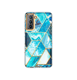 Samsung Galaxy S21 | Samsung S21 - UNIQ™ Marble Silikone Cover - Koboltblå - DELUXECOVERS.DK