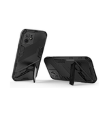 iPhone 12 | iPhone 12 - Eagle™ PRZ Stødsikkert Cover M. Kickstand - Sort - DELUXECOVERS.DK