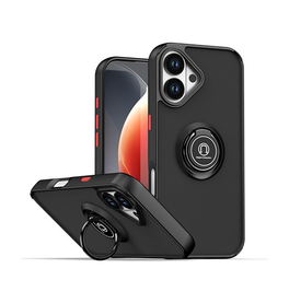 iPhone 17 | iPhone 17 - PRO™ Armor Cover m. Ring Holder - Sort - DELUXECOVERS.DK