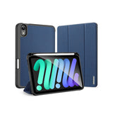 iPad Mini 6 | iPad Mini 6/7 (2021/2024) - DUX DUCIS™ Trifold Læder Cover M. Stander - Blå - DELUXECOVERS.DK