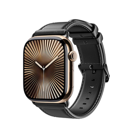Apple Watch 42mm | Apple Watch (42/44/SE/45/46/49mm) - DUX DUCIS™ Business Ægte læderrem - Sort - DELUXECOVERS.DK