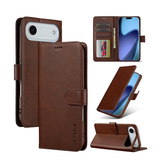 iPhone 17 Air | iPhone 17 Air - LC.IMEEKE™ Læder Cover M. Kortholder - Brun - DELUXECOVERS.DK