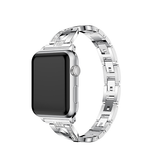 Apple Watch 42-49mm | Apple Watch (42/44/SE/45/46/49mm) - Diamant Stål Dame Urrem - Sølv - DELUXECOVERS.DK