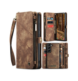 Samsung Galaxy S23 Plus | Samsung Galaxy S23+ - CaseMe™ Multifunktionel Læder Etui / Pung - Brun - DELUXECOVERS.DK