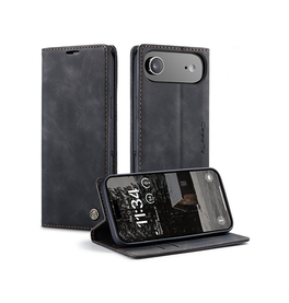 iPhone 17 Air | iPhone 17 Air - CaseMe™ Noble Læder Etui / Pung - Sort - DELUXECOVERS.DK