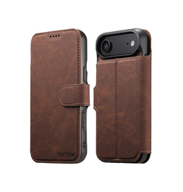 iPhone 17 Air | iPhone 17 Air - Suteni® 2-i-1 Læder Cover M. MagSafe - Brun - DELUXECOVERS.DK