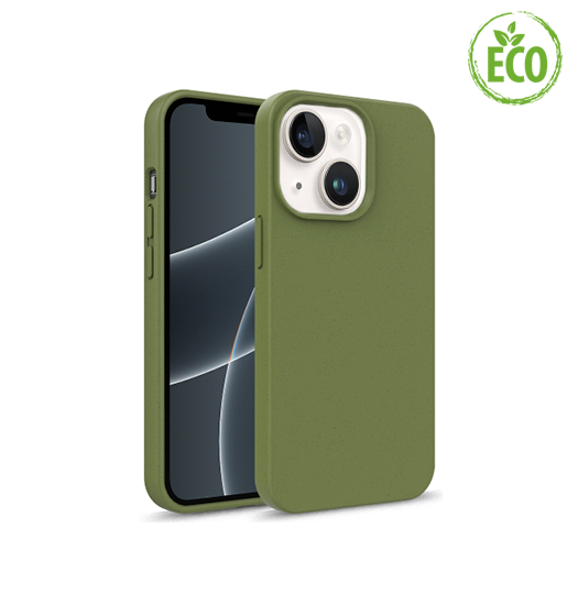 iPhone 13 Mini | iPhone 13 Mini - EcoCase™ 100% Plantebaseret Cover - Mørkegrøn - DELUXECOVERS.DK