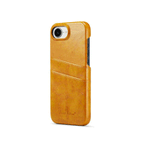 iPhone 16e | iPhone 16e - NX Design™ Læder Cover M. Kortholder - Lys brun - DELUXECOVERS.DK
