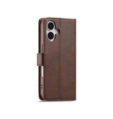 iPhone 17 | iPhone 17 - LC.IMEEKE™ Læder Cover M. Kortholder - Brun - DELUXECOVERS.DK