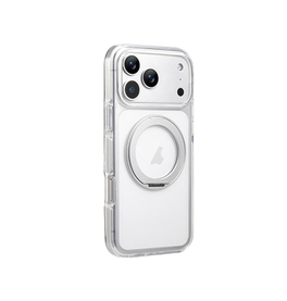 iPhone 17 Pro Max | iPhone 17 Pro Max - MagSafe Silikone Cover m. Ring Holder - Sølv - DELUXECOVERS.DK