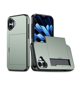 iPhone 16 Plus - Deluxe™ Håndværker Cover M. Kortholder - Army