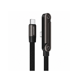 Kabel USB-C til USB-C | ESSAGER™ | 2-i-1 USB-C til USB-C Hurtigoplader Kabel – Sort – 1m (100W) - DELUXECOVERS.DK