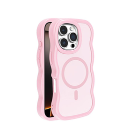 iPhone 16 Pro Max | iPhone 16 Pro Max - DeLX™ Wave Frame Silikone Cover - Lyserød - DELUXECOVERS.DK