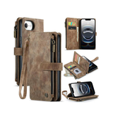 iPhone 16e | iPhone 16e - CaseMe™ Multifunktionel Læder Etui / Pung - Brun - DELUXECOVERS.DK