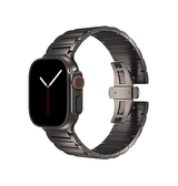 Apple Watch 42mm | Apple Watch (42/44/SE/45/46/49mm) - L'Empiri™ X34 Ægte Titanium Rem - Titaniumgrå - DELUXECOVERS.DK