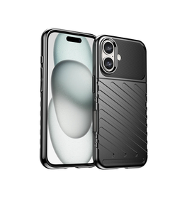 iPhone 16 Plus | iPhone 16 Plus - Thunderbolt™ Silikone Cover - Sort - DELUXECOVERS.DK