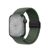 Apple Watch (38/40/SE/41/42mm) - Woven Magnetisk Flettet Rem - Grøn
