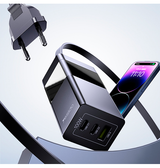 Vægoplader | YESIDO™ | 3 Port USB Oplader til Laptop, Mobil, Tablet - 100W - Sort - DELUXECOVERS.DK
