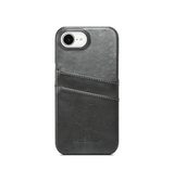 iPhone 16e | iPhone 16e - NX Design™ Læder Cover M. Kortholder - Sort - DELUXECOVERS.DK