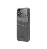 iPhone 17 Pro Max | iPhone 17 Pro Max - NX Design™ Læder Cover M. Kortholder - Grå - DELUXECOVERS.DK