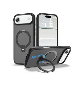 iPhone 17 Air | iPhone 17 Air - MagSafe-cover med stander - Sort - DELUXECOVERS.DK