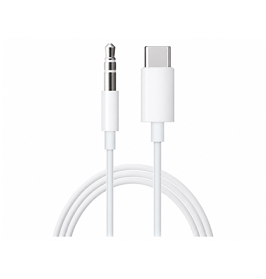 Kabel Special | USB-C til Minijack 3.5mm Aux Kabel | - Hvid 1M - DELUXECOVERS.DK