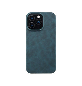 iPhone 16e | iPhone 16e - DeLX® Læder Cover - MagSafe Kompatibel – Blå - DELUXECOVERS.DK