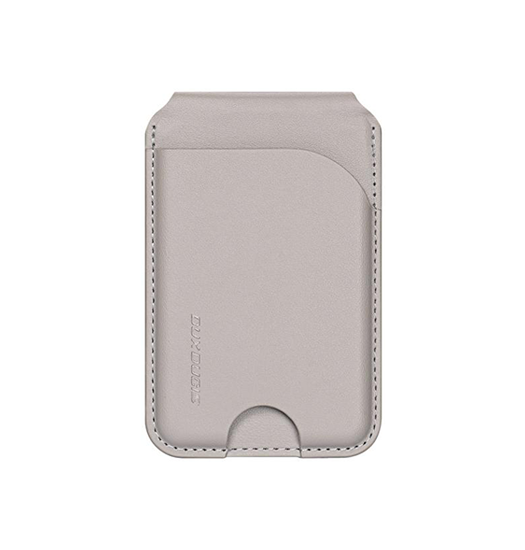 Mobil kortholder | <X>DUX DUCIS™ - RFID Læder Kortholder til iPhone - M. MagSafe - Grå - DELUXECOVERS.DK