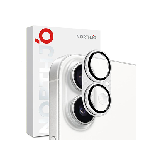 iPhone Beskyttelsesglas | iPhone 17 - NTJO™ 9H Kamera Linse Beskyttelsesglas - Sølv - DELUXECOVERS.DK