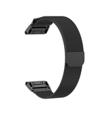 QUICKFIT | Garmin QuickFit 20mm - L'Empiri™ Milanese Loop / Rem - Sort - DELUXECOVERS.DK