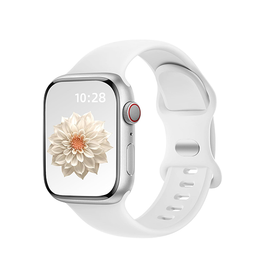 Apple Watch 38mm | Apple Watch (38/40/SE/41/42mm) - Luna Silikonerem - Hvid - DELUXECOVERS.DK