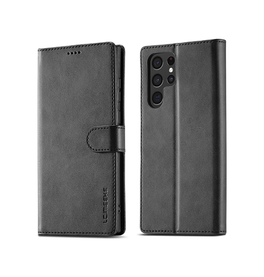 Samsung Galaxy S25 Ultra | Samsung Galaxy S25 Ultra - LC.IMEEKE™ Læder Cover M. Kortholder - Sort - DELUXECOVERS.DK