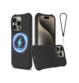 iPhone 16 Pro | iPhone 16 Pro - DeLX™ Wave Silikone Cover - MagSafe kompatibel - Sort - DELUXECOVERS.DK